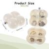 AOZUO Small Jewelry Travel Case, Clouded Shaped Portable Jewelry Box Earring Case Organizer Fancy-looking Trinket Box with 7 Compartments for Rings Earrings Necklaces Jewelry and Pills (White) view 3