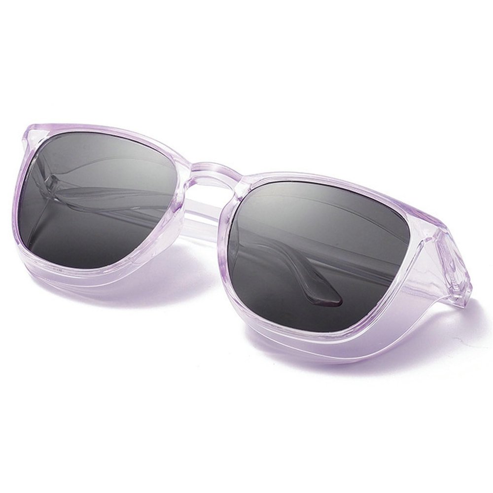 mincl Sports Sunglasses for Men UV400 Protection Glasses Womens Wrap Around Goggles for Driving Fishing Safety Sun Glasses (light purple)