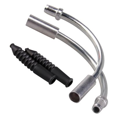 Anneome 10sets Bike Brake Cable Protector Set Durable Bend Tube Sleeves for Mountain and Road Bikes Reduces Friction Easy to Carry Black