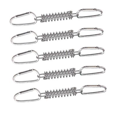 Anneome Steel Tent Rope Tensioner Camping Pegs Heavy Duty Windproof Spring Tent Buckle