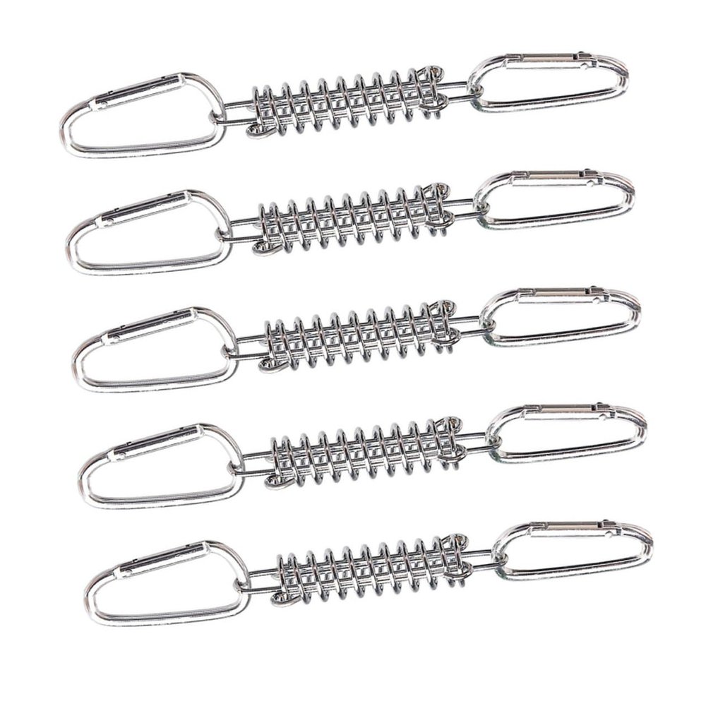 Anneome Steel Tent Rope Tensioner Camping Pegs Heavy Duty Windproof Spring Tent Buckle