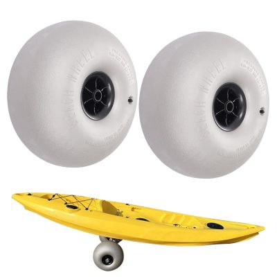 TFCFL Beach Balloon Wheels, 2 Pcs 16" Replacement Balloon Wheels Beach Sand Tires Kayak Dolly Canoe Beach Fishing Buggy Cart DIY Beach Wheels Beach Inflatable Wheels