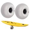 TFCFL Beach Balloon Wheels, 2 Pcs 16" Replacement Balloon Wheels Beach Sand Tires Kayak Dolly Canoe Beach Fishing Buggy Cart DIY Beach Wheels Beach Inflatable Wheels view 1