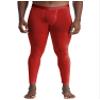 YiZYiF Men's Athletic Compression Pants Bulge Pouch Underwear Johns Legging Tights Thermal Baselayer Red A Large view 2