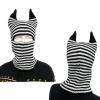 Dsgzkk Adult Knit Ox Horn Hat Knit Balaclava Hat Cute Students Outdoor Cycling Skiing Hat Winter Keep Warm Hat for Couple view 2