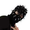 Dsgzkk Beanie, Halloween Knitted Rivet Hat, Warm Full Face Cover Ski Mask, Windproof Balaclava for Men & Women - Black