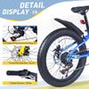 BALINGE Mountain Bike 20/24 Inch, 3" Wide Fat Tire Snow Mountain Bikes, 7 Speeds Kids Teen Student Bicycles,Steel Frame Disc Brake3 Colors (Blue, 20 Inch) view 4