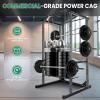 DEFNES Power Cage Squat Rack, 1200 Lb Weight Capacity, Squat Machine With Double Bars, 45 X 46 X 82 Inches, It'S Made Of High-Strength Steel For Home Gym Workout Equipment, Black. view 4