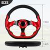 LOSCHEN Golf Cart Steering Wheel Universal Design Fit for Club Car Ds and Precedent EZGO RXV & TXT, Fit for Yamaha Golf Cart Steering Wheel-Red view 3