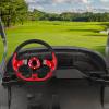 LOSCHEN Golf Cart Steering Wheel Universal Design Fit for Club Car Ds and Precedent EZGO RXV & TXT, Fit for Yamaha Golf Cart Steering Wheel-Red view 4