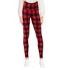 No Boundaries Juniors Holiday Print Ankle Leggings (US, Alpha, X-Small, Regular, Regular, Red & Black Check) view 3