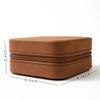 Personalized Vegan Leather Jewelry Box for Women | Travel Custom Jewelry Organizer Case with Name and Birth Flower for Rings Earrings Necklaces (Rawhide) view 4