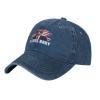 Cat Trump 9-Lives Baby hat Vote for Trump Retro Denim Baseball Cap Navy Blue view 2
