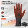 V.Step Heated Gloves for Men Women Rechargeable Heated Gloves Liners Windproof Electric Gloves for Cold Weather Work Motorcycle Skiing Hunting, Small view 2