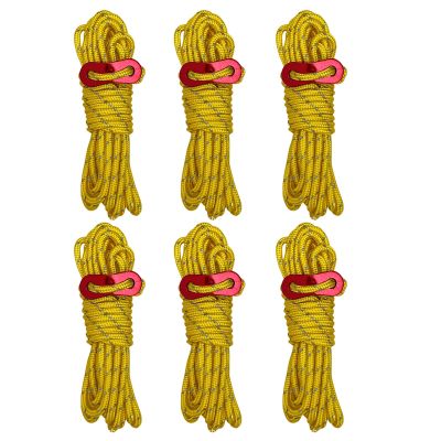 JOKOTI Reflective Tent Guy Rope Light Weight Tent Guide Line Cord 13 Feet Guy Rope for Outdoor Camping Hiking Awning Tent