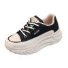 Low-Top Slip Ons Sneakers Canvas Women Platform,Casual Platform Sneakers Women, Womens Arch Support Walking Sneakers,Fashion Chunky Sneakers for Women,Trendy Lace Up Wide Width Tennis (Black, 6.5) view 1