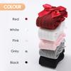 Boonbery Baby Girls Knee High Socks Non Slip Toddler Stockings Cotton Bow Ruffle Newborn Long Socks Infant Tube Dress Socks 0-6/6-12M view 3