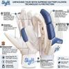 Skyhi Supremo Cricket Batting Gloves for Batsman, Split Fingers, Stylish Design, Comfortable Grip, PVC Thumb Patch, & Breathable mesh for Ventilation for Mens Righ and Left Hand Batsman (Right Hand) view 2