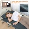 Camp Beds for Adults Foldable with Pillow, Folding Camping Cot for Adults, Outdoor Chaise Lounge with 5-Position Adjustable Backrest for Home Office Yard Garden view 4