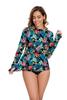 FEETENT Rash Guard for Women UPF 50+ Long Sleeve Rashguard Shirt Sun Protection Quick Dry Swim Shirt No Bottoms&Bras Black view 2