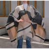 Dressnu Plaid scarf cape tassel open shawl autumn and winter ladies simple picture color 12 one size view 3