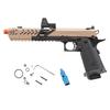 Vorsk Aluminum CNC Airsoft Titan Hi Capa Gas Blowback Pistol w/Red Dot Sight - Tan view 1