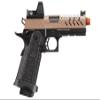 Vorsk Aluminum Airsoft Hi-Capa 4.3 Hi Capa Pro Gas Blowback Pistol w/Red Dot Sight (Black/Tan) view 3