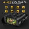 Night Vision Binoculars for Adults, 4K HD Night Vision Goggles with Video Recording, Gift for Men, Boys, Father's Day, Christmas for Outdoor Night Adventure, Wildlife Watching view 2