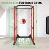 DEFNES Power Cage Squat Rack, 1200 Lb Weight Capacity, Squat Machine With Double Bars, 45 X 46 X 82 Inches, It'S Made Of High-Strength Steel For Home Gym Workout Equipment, Black. (Red) view 3
