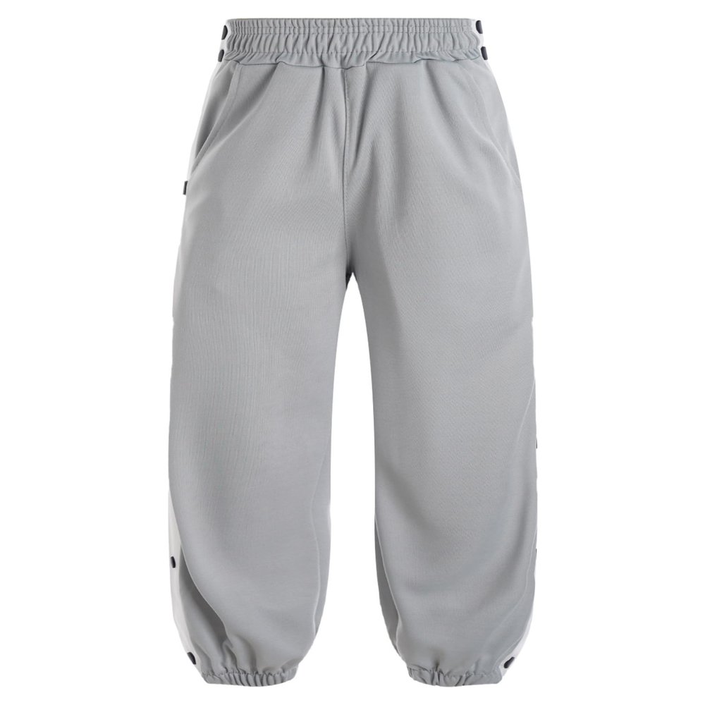JEATHA Kids Boys Side Split Press Button Surgery Sweatpants Basketball Trousers Tracksuit Bottoms with Packet Gray 11-12 Years