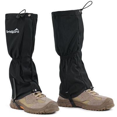 Waterproof Leg Gaiters for Men and Women Adjustable Snow Boot Gaiters for Hiking in Hunting Sand and Mud Mountain Climbing or Snowshoeing (Black L)