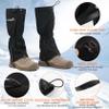Waterproof Leg Gaiters for Men and Women Adjustable Snow Boot Gaiters for Hiking in Hunting Sand and Mud Mountain Climbing or Snowshoeing (Black L) view 2