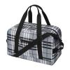 Apenze Small Gym Bag 14 inch lightweight Carry On Mini Duffel Bag for Travel Sport - Gray white plaid view 1