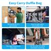 Apenze Small Gym Bag 14 inch lightweight Carry On Mini Duffel Bag for Travel Sport - Gray white plaid view 2