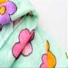 BTPEIHTD Kids Hooded Bathrobe Girls Soft Plush Hooded Flannel Pajamas Sleepwear Boys Spa Robe Aqua Rainbow Flower 9-10 Years view 4