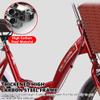 MegLob 20IN Adult Tricycle Bike, Three-Wheeled Cruise Trike with Large Shopping Basket, 3 Wheel Cargo Tricycle for Seniors, 1 Speed Trike Rickshaw Bike for Adults with Removable Baskets,Red pro view 2