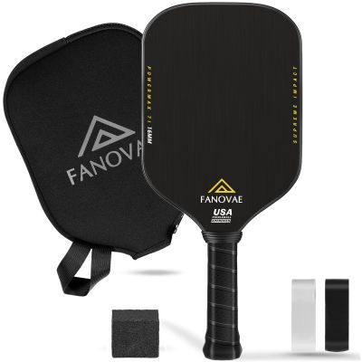 Fanovae Pickleball Paddle, T700 Raw Carbon Fiber Surface, Raw Carbon Fiber Pickleball Paddle, CFS, Designed for Ultimate Spin & Consistency, Includes Paddle Cover&Eraser, Ideal for Gift, POWERMAX 7I