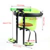 MUSESPANI 44.09lbs Front Mounted Baby Bike Seat, Guardrail Anti Slip Armrest Steel Safety Chair, Removable Child Front Bracket Sponge Pad Mountain Bicycle Stool Front Seat,Green view 2