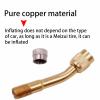 Multi-Function Pure Brass Inflatable Nozzle Extension,tire Valve Extension,Inflatable Nozzle Extension,Various Specifications,Suitable for Cars, Motorcycles (90 Degrees) Gold.(Silver,90) view 2