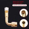 Multi-Function Pure Brass Inflatable Nozzle Extension,tire Valve Extension,Inflatable Nozzle Extension,Various Specifications,Suitable for Cars, Motorcycles (90 Degrees) Gold.(Silver,90) view 4