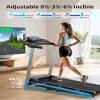 COZYINN Foldable Treadmill with Incline for Home Small - 350 lb Capacity, 3.0HP Quiet Folding Treadmill with Pulse Sensor and Bluetooth Speaker, App/Voice Control, 3 Level Incline, 7.6 MPH view 3