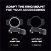 MIGHTY TACTICAL Quick Release Scope Ring Mount 25.4mm/30mm for 20mm Picatinny Rail - Aluminum view 4