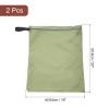 uxcell 2 Pcs Wet Dry Bags, 16" x 20" Waterproof Travel Bags with Two Zippered Pockets, Gym Bag for Beach Pool Swim Suit and Wet Clothes Light Green view 2