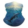 Dolphin In The Ocean Neck Gaiter UPF 50+ Sun Protection Face Mask Elastic Balaclavas Bandana Cooling Face Cover Scarf Cycling Neck Warmer Breathable Headwear for Men Women view 1