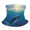 Dolphin In The Ocean Neck Gaiter UPF 50+ Sun Protection Face Mask Elastic Balaclavas Bandana Cooling Face Cover Scarf Cycling Neck Warmer Breathable Headwear for Men Women view 3