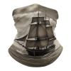 Nautical Sailing Pirate Theme Neck Gaiter UPF 50+ Sun Protection Face Mask Elastic Balaclavas Bandana Cooling Face Cover Scarf Cycling Neck Warmer Breathable Headwear for Men Women view 1