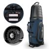 NovaTour Golf Travel Bag for Airlines: Hard Case Top, Waterproof Zippers, 1680D Oxford Fabric, Built-in TSA Lock, Oversized Tank Wheels, Lightweight  Maximum Club Protection (Blue) view 1