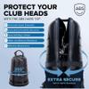 NovaTour Golf Travel Bag for Airlines: Hard Case Top, Waterproof Zippers, 1680D Oxford Fabric, Built-in TSA Lock, Oversized Tank Wheels, Lightweight  Maximum Club Protection (Blue) view 2