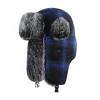 ASWER Warm Trapper Hat Russian Trooper Winter Skiing Cap Women Men Windproof Blue view 2