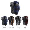 ASWER Warm Trapper Hat Russian Trooper Winter Skiing Cap Women Men Windproof Blue view 3